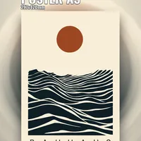 интерьерный постер Bauhaus с морским пейзажем — фото 1