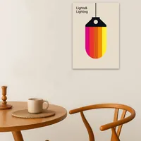 Постер в стиле Баухаус с минималистичной абстрактной лампой для интерьера — фото 4