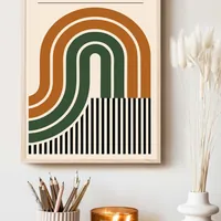 Постер Баухаус геометрия форм 29×42 см интерьерный серый — фото 3