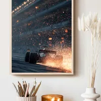 Формула 1 постер гонка под дождём искры — фото 3