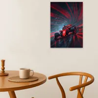 Постер Формулы 1 на скорости, красные световые трассы — фото 4