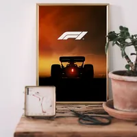 Постер силуэта болида Формулы 1 на закате — фото 2