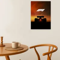 Постер силуэта болида Формулы 1 на закате — фото 4