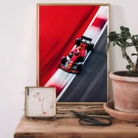 Постер болид Формулы 1 красного цвета — фото 2