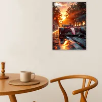 Постер болидов Формулы 1 на закате 29×42 см — фото 4