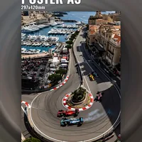 постер гонки Формулы 1 в Монако на тему автоспорта — фото 1