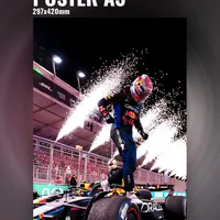 Постер чемпиона Формулы 1 празднует победу — фото 1