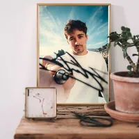 Постер гонщика Формулы 1 с автографом голубой — фото 2