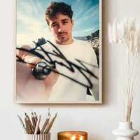 Постер гонщика Формулы 1 с автографом голубой — фото 3