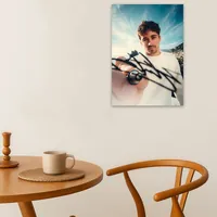 Постер гонщика Формулы 1 с автографом голубой — фото 4