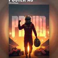 Постер колеса болида Формулы 1 желтый — фото 1