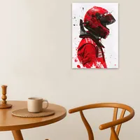 Постер шлем гонщика Формулы 1 красный — фото 4