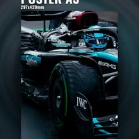 Постер пилота Формулы 1, голубой, интерьерный спортивный — фото 1