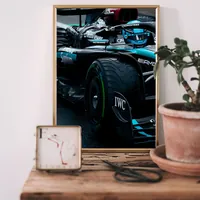 Постер пилота Формулы 1, голубой, интерьерный спортивный — фото 2