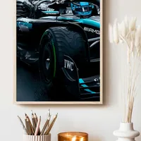 Постер пилота Формулы 1, голубой, интерьерный спортивный — фото 3