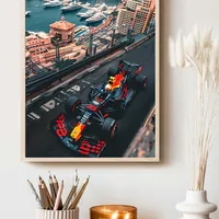 Постер пилота Формулы 1 на черном фоне — фото 3