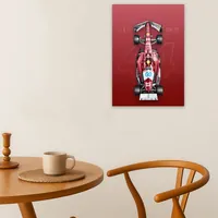 Постер болид Формулы 1 в красном цвете сверху — фото 4