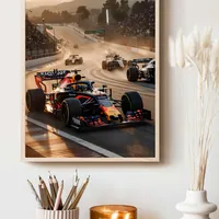 Постер Формула 1 гонка в пустыне на закате — фото 3