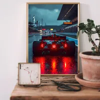 Формула 1 ночная гонка под дождём с отражением трассы — фото 2