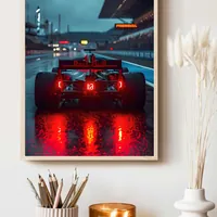 Формула 1 ночная гонка под дождём с отражением трассы — фото 3