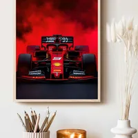 Формула 1 красный болид в дыме постер — фото 3