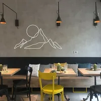 Наклейка с горами и солнцем для автомобиля — фото 2