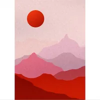 Постер Красные горы пустыни абстрактный — фото 2