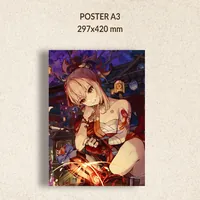 Аниме Genshin Impact Ёимия — неоновая вывеска Art Studio