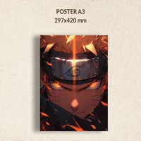 Наруто с красными глазами — неоновая вывеска Art Studio