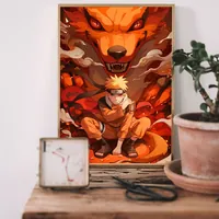 Постер Наруто и Курама оранжевый — фото 2