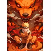 Постер Наруто и Курама оранжевый — фото 4