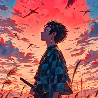 Постер Клинок, рассекающий демонов стиль фэнтези в интерьере — фото 2