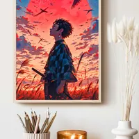 Постер Клинок, рассекающий демонов стиль фэнтези в интерьере — фото 4