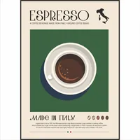 Постер Espresso зеленый на темную бумагу — фото 2