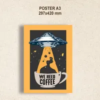 We need coffee/нам нужен кофе — неоновая вывеска Art Studio