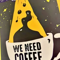 Постер "We need coffee" желтый 29×42 см интерьера — фото 4