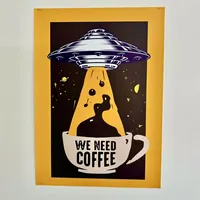 Постер "We need coffee" желтый 29×42 см интерьера — фото 5
