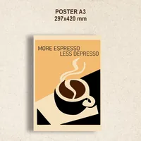 More espresso Less depresso/Больше эспрессо — неоновая вывеска Art Studio