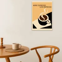 Больше эспрессо постер интерьерный бежевый без рамки — фото 5
