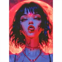 Аниме постер Девушка под красной луной — фото 2