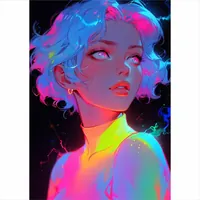 Интерьерный постер аниме неоновая девушка — фото 2