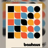 Bauhaus Color Blocks Цветовая мозаика — неоновая вывеска Art Studio