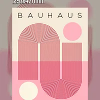 Bauhaus Pink Современный арт — неоновая вывеска Art Studio
