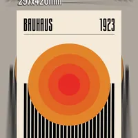 Bauhaus 1923 Концентрические круги — неоновая вывеска Art Studio