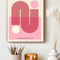 Постер Bauhaus Pink Современного Арта 29x42 — фото 2