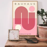 Постер Bauhaus Pink Современного Арта 29x42 — фото 3