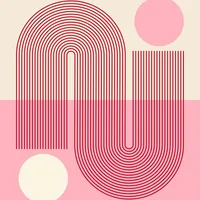 Постер Bauhaus Pink Современного Арта 29x42 — фото 5