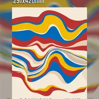 Постер Bauhaus Wave Абстрактная волна Визуальный ритм для интерьера — фото 1