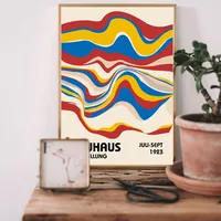 Постер Bauhaus Wave Абстрактная волна Визуальный ритм для интерьера — фото 3