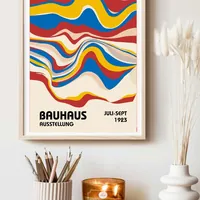 Постер Bauhaus Wave Абстрактная волна Визуальный ритм для интерьера — фото 4